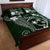 FSM Chuuk Quilt Bed Set Turtle Tropical Flowers Polynesian - Green