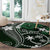 FSM Chuuk Round Carpet Turtle Tropical Flowers Polynesian - Green