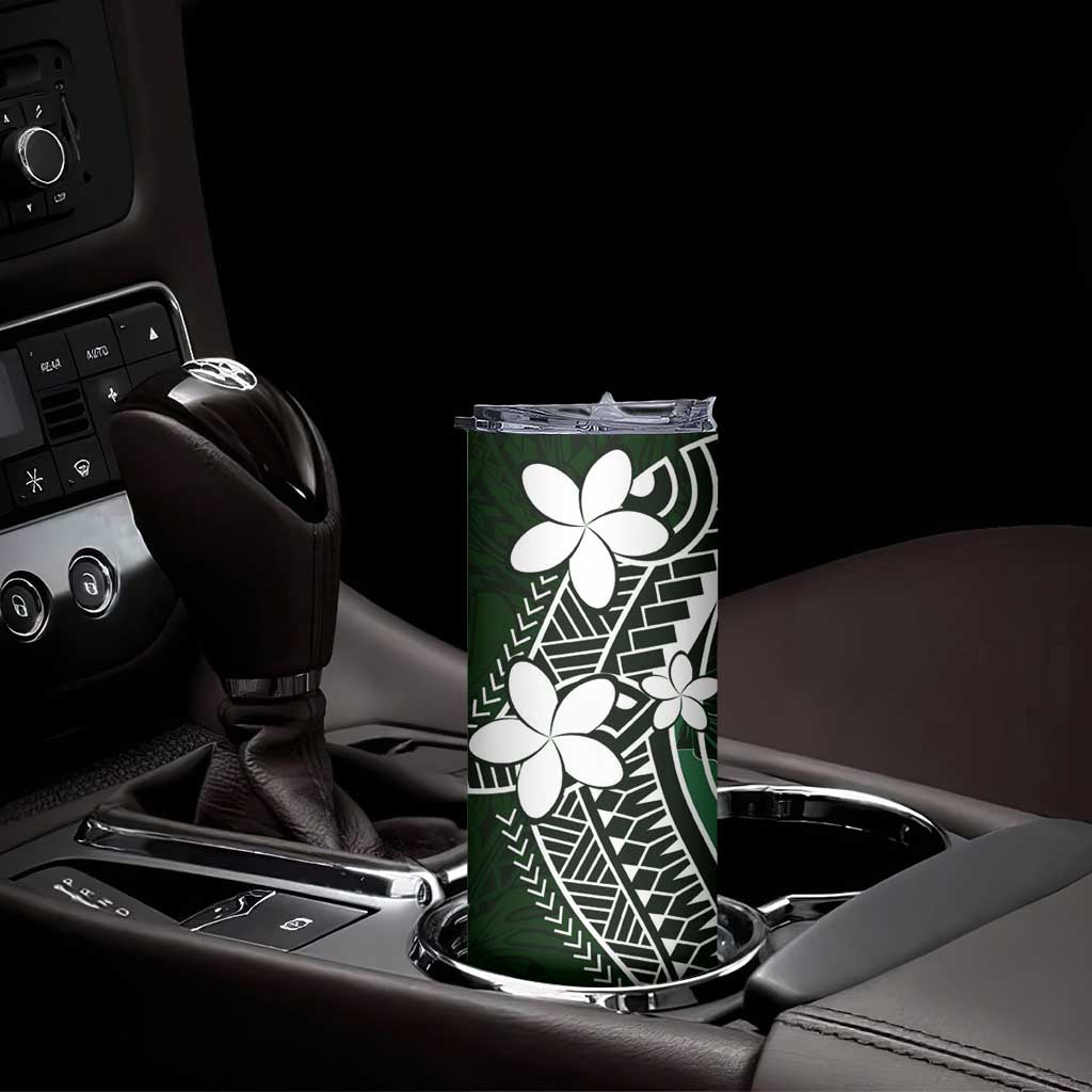 FSM Chuuk Skinny Tumbler Turtle Tropical Flowers Polynesian - Green