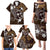 FSM Chuuk Family Matching Puletasi and Hawaiian Shirt Turtle Tropical Flowers Polynesian - Brown