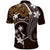 FSM Chuuk Polo Shirt Turtle Tropical Flowers Polynesian - Brown