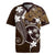 FSM Chuuk Rugby Jersey Turtle Tropical Flowers Polynesian - Brown