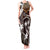 FSM Chuuk Tank Maxi Dress Turtle Tropical Flowers Polynesian - Brown