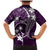 FSM Chuuk Family Matching Mermaid Dress and Hawaiian Shirt Turtle Tropical Flowers Polynesian - Purple