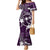 FSM Chuuk Family Matching Mermaid Dress and Hawaiian Shirt Turtle Tropical Flowers Polynesian - Purple