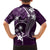 FSM Chuuk Family Matching Puletasi and Hawaiian Shirt Turtle Tropical Flowers Polynesian - Purple