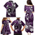 FSM Chuuk Family Matching Puletasi and Hawaiian Shirt Turtle Tropical Flowers Polynesian - Purple