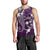 FSM Chuuk Men Tank Top Turtle Tropical Flowers Polynesian - Purple