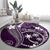 FSM Chuuk Round Carpet Turtle Tropical Flowers Polynesian - Purple