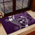 FSM Chuuk Rubber Doormat Turtle Tropical Flowers Polynesian - Purple