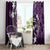 FSM Chuuk Window Curtain Turtle Tropical Flowers Polynesian - Purple