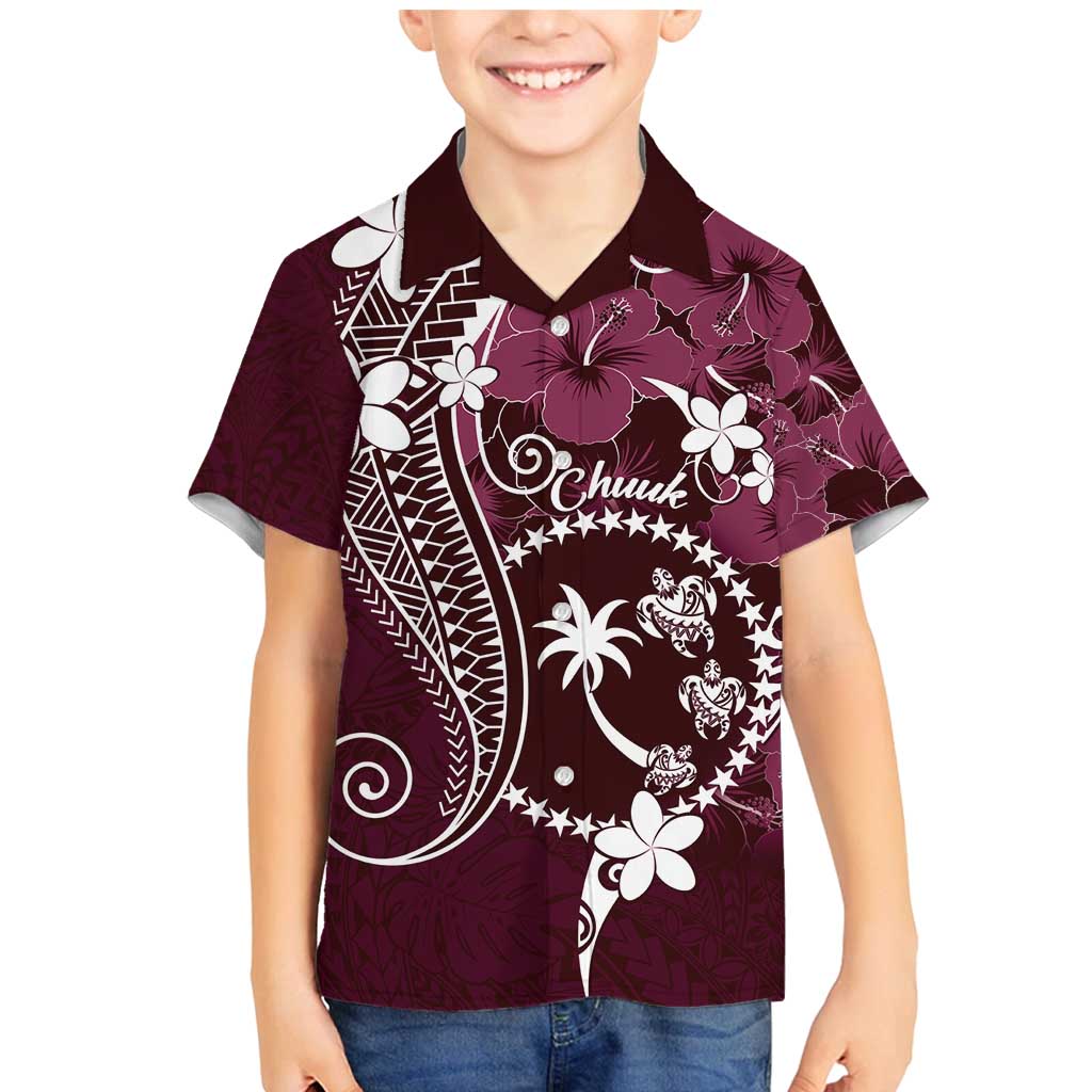 FSM Chuuk Family Matching Mermaid Dress and Hawaiian Shirt Turtle Tropical Flowers Polynesian - Pink