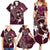 FSM Chuuk Family Matching Summer Maxi Dress and Hawaiian Shirt Turtle Tropical Flowers Polynesian - Pink