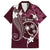 FSM Chuuk Family Matching Summer Maxi Dress and Hawaiian Shirt Turtle Tropical Flowers Polynesian - Pink