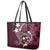 FSM Chuuk Leather Tote Bag Turtle Tropical Flowers Polynesian - Pink