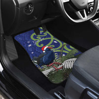 Personalized New Zealand Pukeko Christmas Car Mats Meri Kirihimete Taniko Ponga Koru Blue - Polynesian Pride