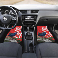 Personalized New Zealand Pukeko Christmas Car Mats Meri Kirihimete Taniko Ponga Koru Red - Polynesian Pride