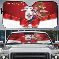 Personalized New Zealand Sheep Christmas Auto Sun Shade Hipi Meri Kirihimete Silver Fern Xmas Tree - Polynesian Pride