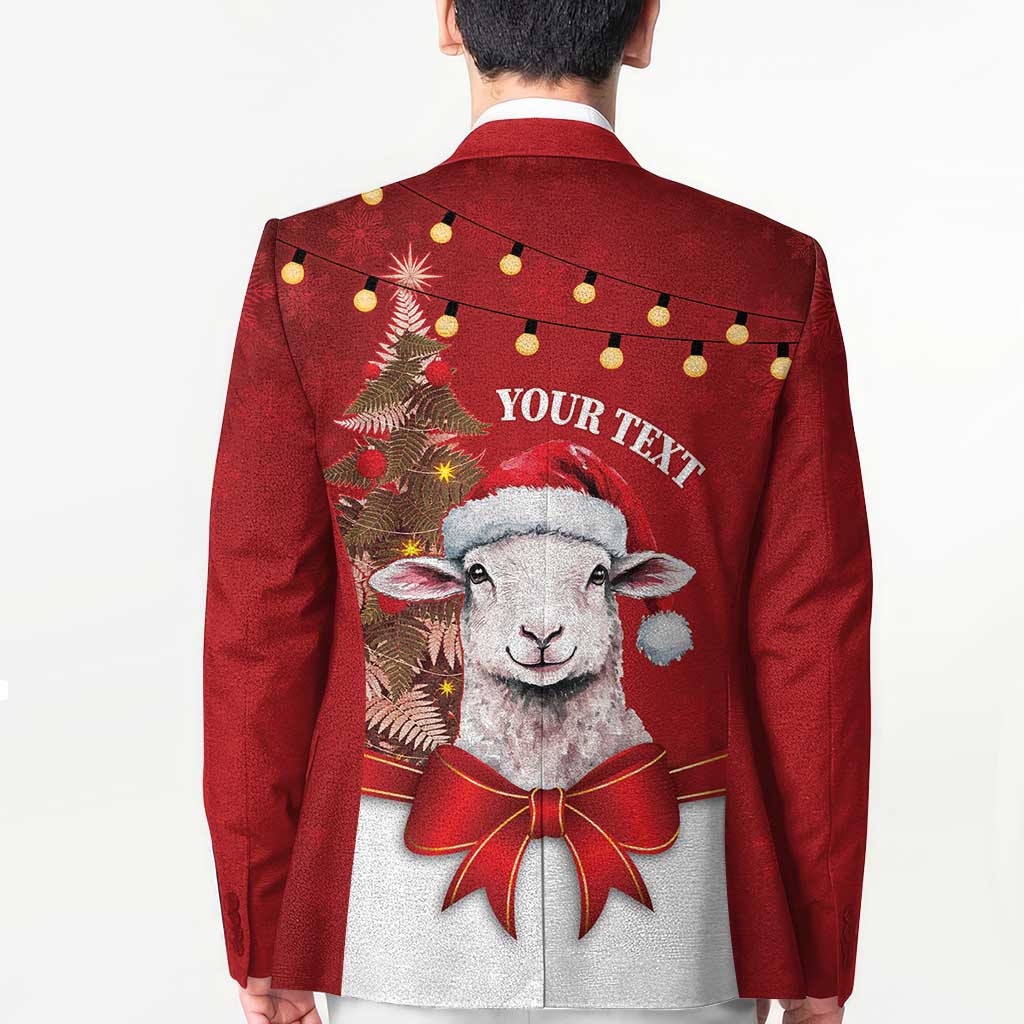 Personalized New Zealand Sheep Christmas Blazer Hipi Meri Kirihimete Silver Fern Xmas Tree - Polynesian Pride