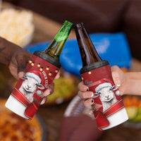 Personalized New Zealand Sheep Christmas 4 in 1 Can Cooler Tumbler Hipi Meri Kirihimete Silver Fern Xmas Tree - Polynesian Pride