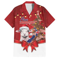 Personalized New Zealand Sheep Christmas Family Matching Short Sleeve Bodycon Dress and Hawaiian Shirt Hipi Meri Kirihimete Silver Fern Xmas Tree - Polynesian Pride