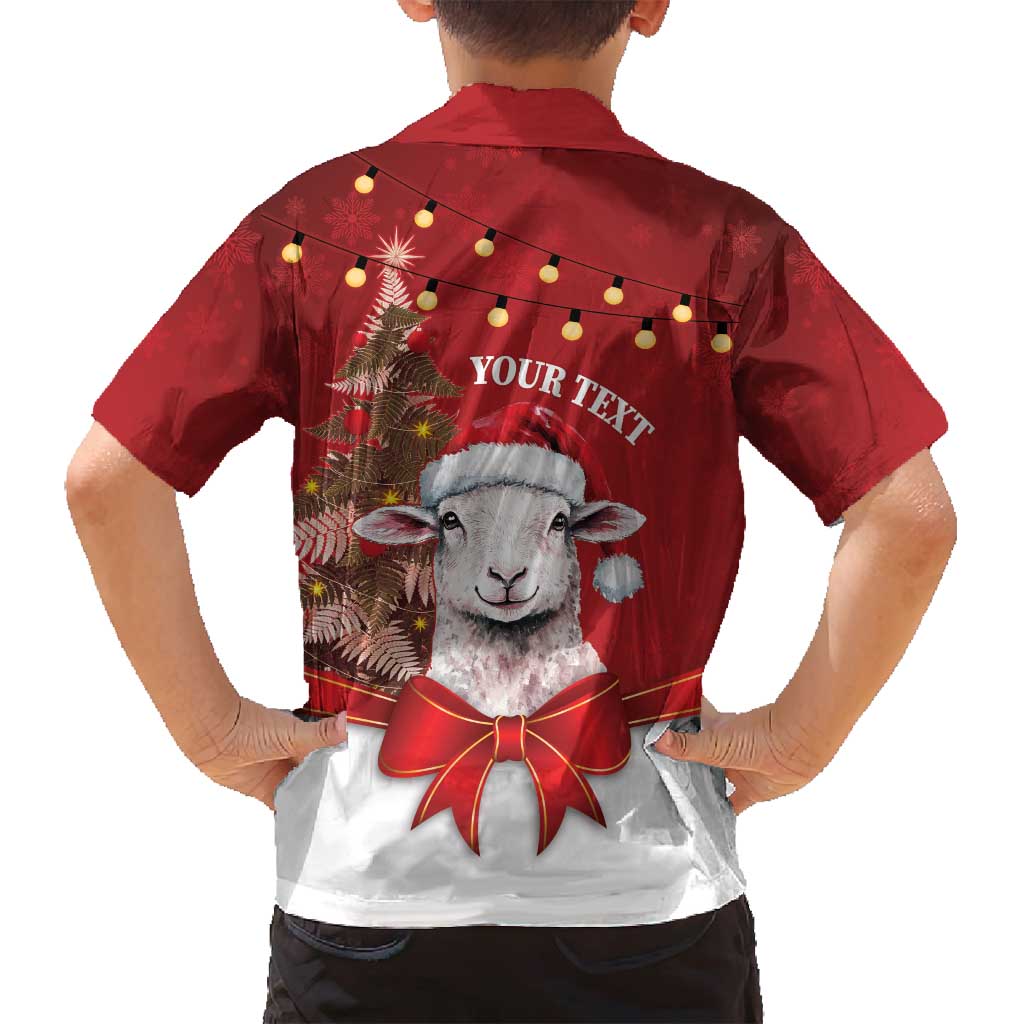 Personalized New Zealand Sheep Christmas Family Matching Summer Maxi Dress and Hawaiian Shirt Hipi Meri Kirihimete Silver Fern Xmas Tree - Polynesian Pride