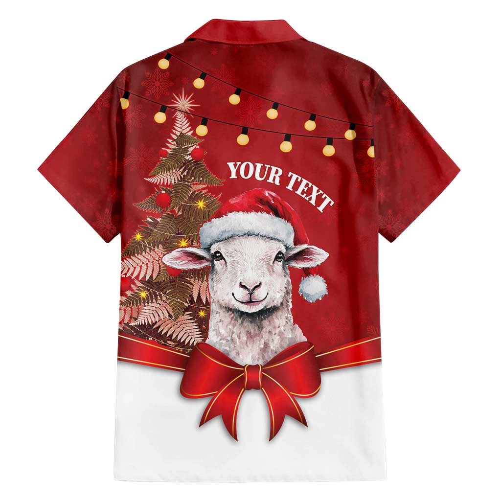 Personalized New Zealand Sheep Christmas Family Matching Tank Maxi Dress and Hawaiian Shirt Hipi Meri Kirihimete Silver Fern Xmas Tree - Polynesian Pride