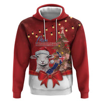 Personalized New Zealand Sheep Christmas Hoodie Hipi Meri Kirihimete Silver Fern Xmas Tree - Polynesian Pride