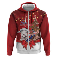 Personalized New Zealand Sheep Christmas Hoodie Hipi Meri Kirihimete Silver Fern Xmas Tree - Polynesian Pride