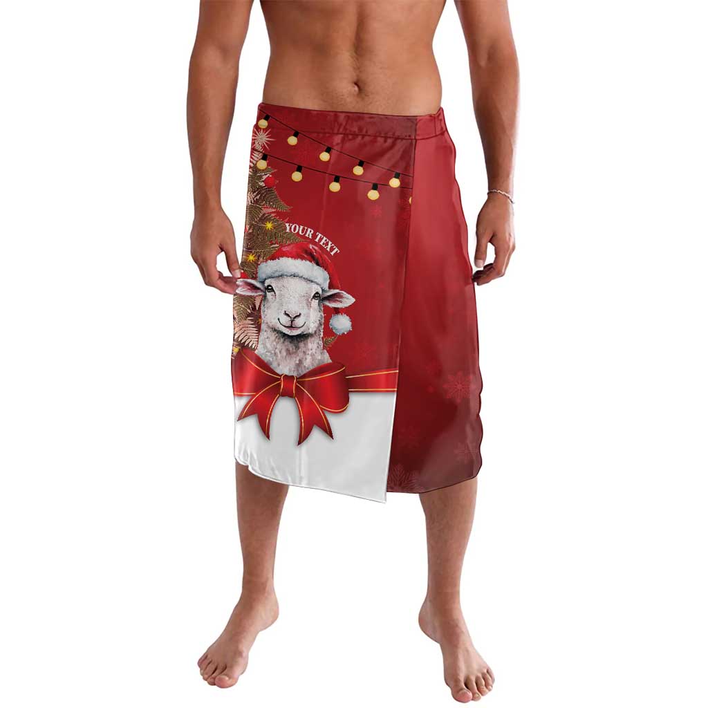 Personalized New Zealand Sheep Christmas Lavalava Hipi Meri Kirihimete Silver Fern Xmas Tree - Polynesian Pride