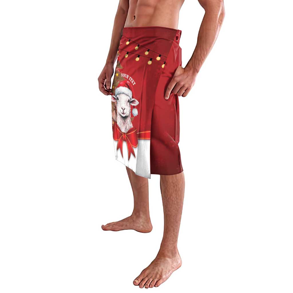 Personalized New Zealand Sheep Christmas Lavalava Hipi Meri Kirihimete Silver Fern Xmas Tree - Polynesian Pride