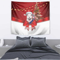Personalized New Zealand Sheep Christmas Tapestry Hipi Meri Kirihimete Silver Fern Xmas Tree - Polynesian Pride