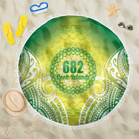 Cook Islands 682 Beach Blanket Kuki 'Airani Area Code Proud LT14 One Size 150cm Green - Polynesian Pride