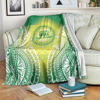 Cook Islands 682 Blanket Kuki 'Airani Area Code Proud LT14 Green - Polynesian Pride