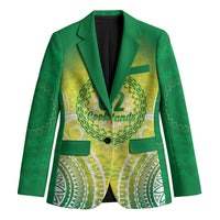 Cook Islands 682 Blazer Kuki 'Airani Area Code Proud LT14 Unisex Green - Polynesian Pride