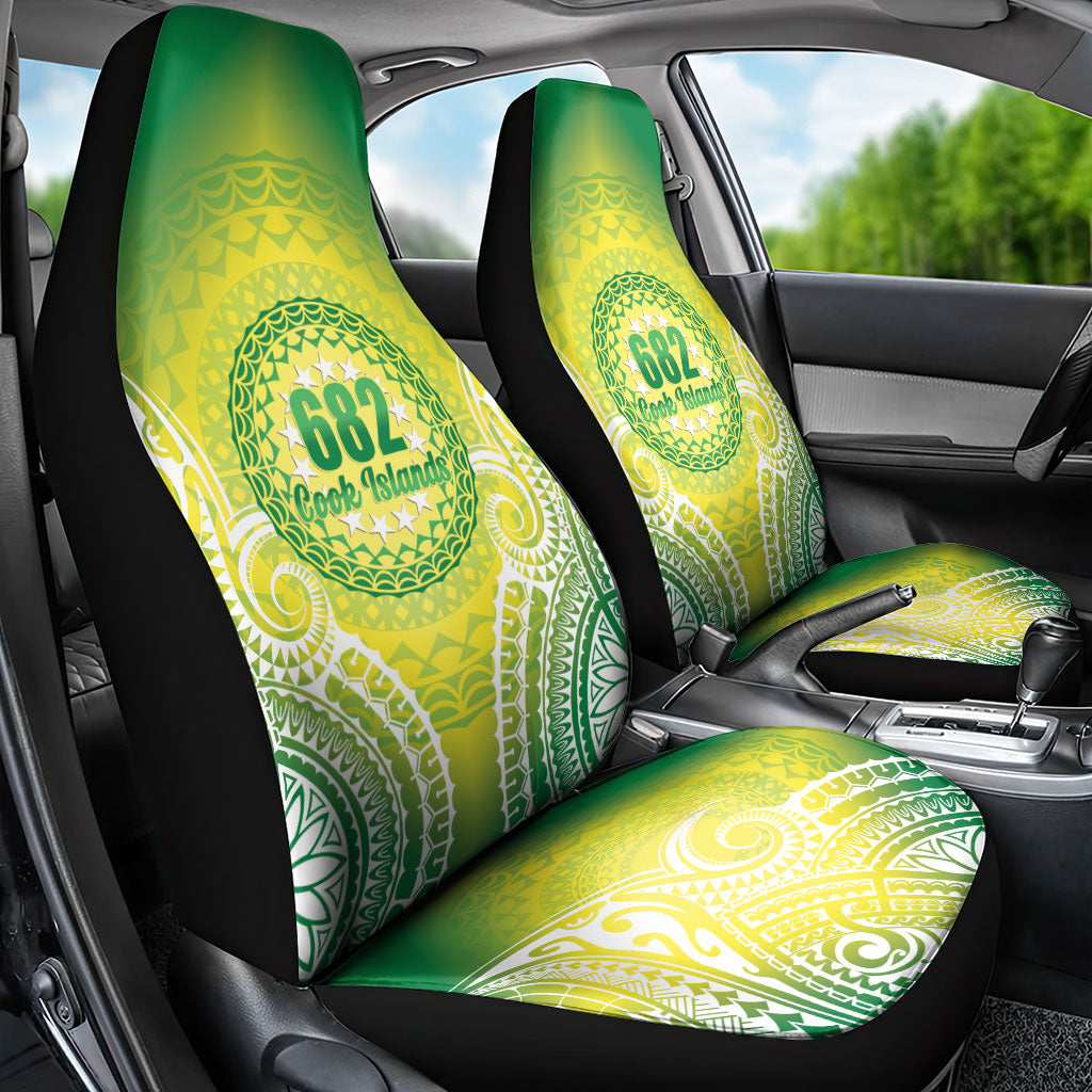 Cook Islands 682 Car Seat Cover Kuki 'Airani Area Code Proud LT14 - Polynesian Pride