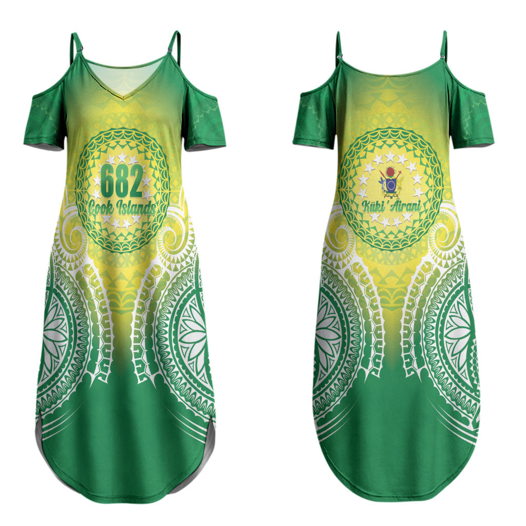 Cook Islands 682 Couples Matching Summer Maxi Dress and Hawaiian Shirt Kuki 'Airani Area Code Proud LT14 - Polynesian Pride