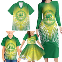 Cook Islands 682 Family Matching Long Sleeve Bodycon Dress and Hawaiian Shirt Kuki 'Airani Area Code Proud LT14 - Polynesian Pride
