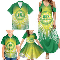 Cook Islands 682 Family Matching Summer Maxi Dress and Hawaiian Shirt Kuki 'Airani Area Code Proud LT14 - Polynesian Pride