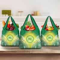 Cook Islands 682 Grocery Bag Kuki 'Airani Area Code Proud LT14 3-pack One Size Green - Polynesian Pride