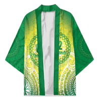 Cook Islands 682 Kimono Kuki 'Airani Area Code Proud LT14 Unisex Green - Polynesian Pride