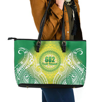 Cook Islands 682 Leather Tote Bag Kuki 'Airani Area Code Proud LT14 - Polynesian Pride