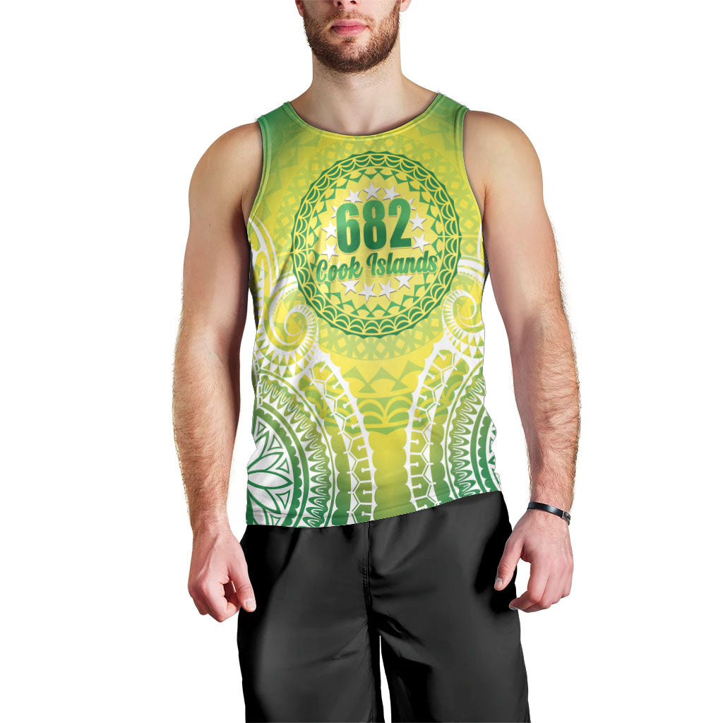 Cook Islands 682 Men Tank Top Kuki 'Airani Area Code Proud LT14 - Polynesian Pride