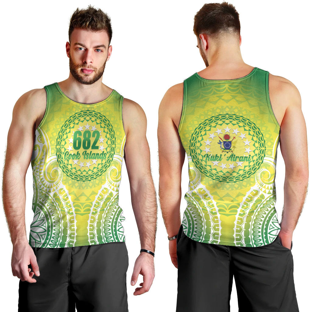 Cook Islands 682 Men Tank Top Kuki 'Airani Area Code Proud LT14 - Polynesian Pride