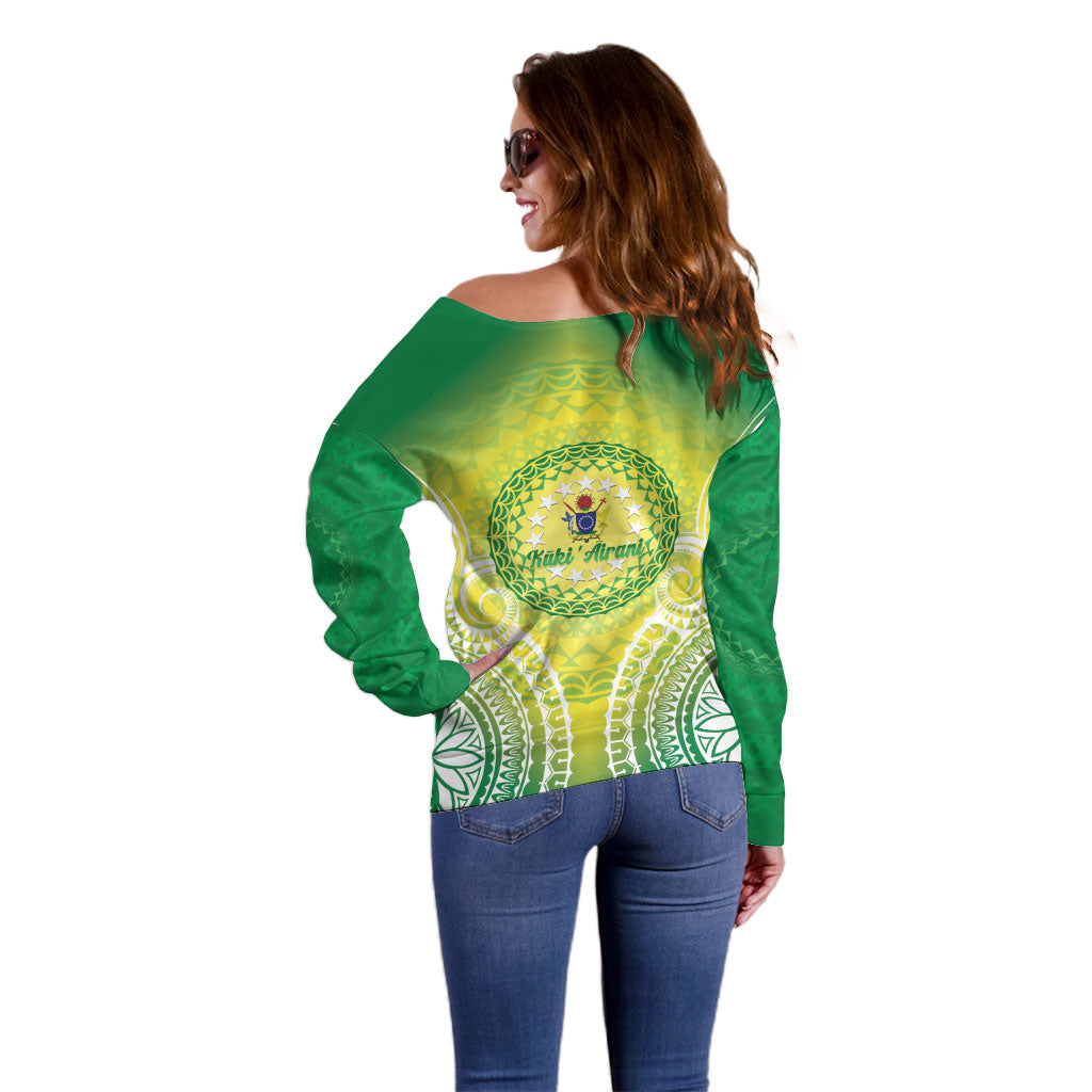 Cook Islands 682 Off Shoulder Sweater Kuki 'Airani Area Code Proud LT14 - Polynesian Pride