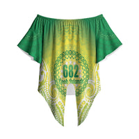 Cook Islands 682 Off Shoulder Wrap Waist Top Kuki 'Airani Area Code Proud LT14 - Polynesian Pride