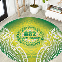 Cook Islands 682 Round Carpet Kuki 'Airani Area Code Proud LT14 Green - Polynesian Pride