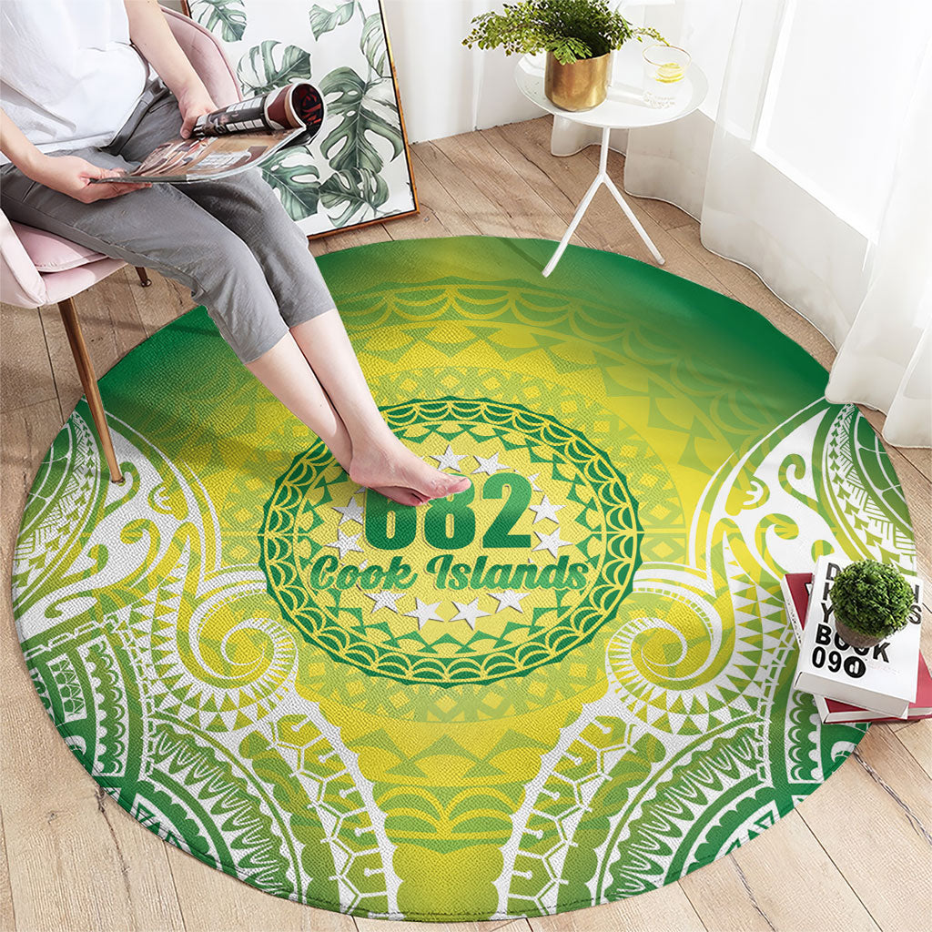 Cook Islands 682 Round Carpet Kuki 'Airani Area Code Proud LT14 - Polynesian Pride