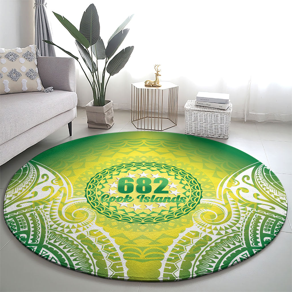 Cook Islands 682 Round Carpet Kuki 'Airani Area Code Proud LT14 - Polynesian Pride