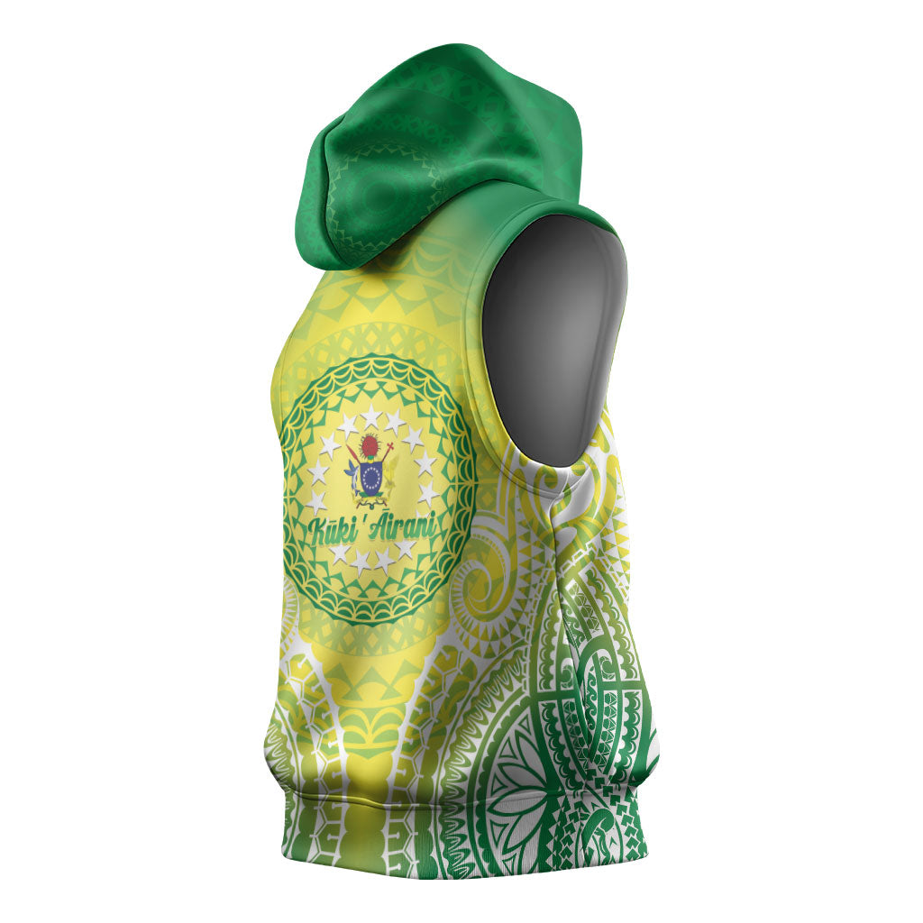Cook Islands 682 Sleeveless Hoodie Kuki 'Airani Area Code Proud LT14 - Polynesian Pride